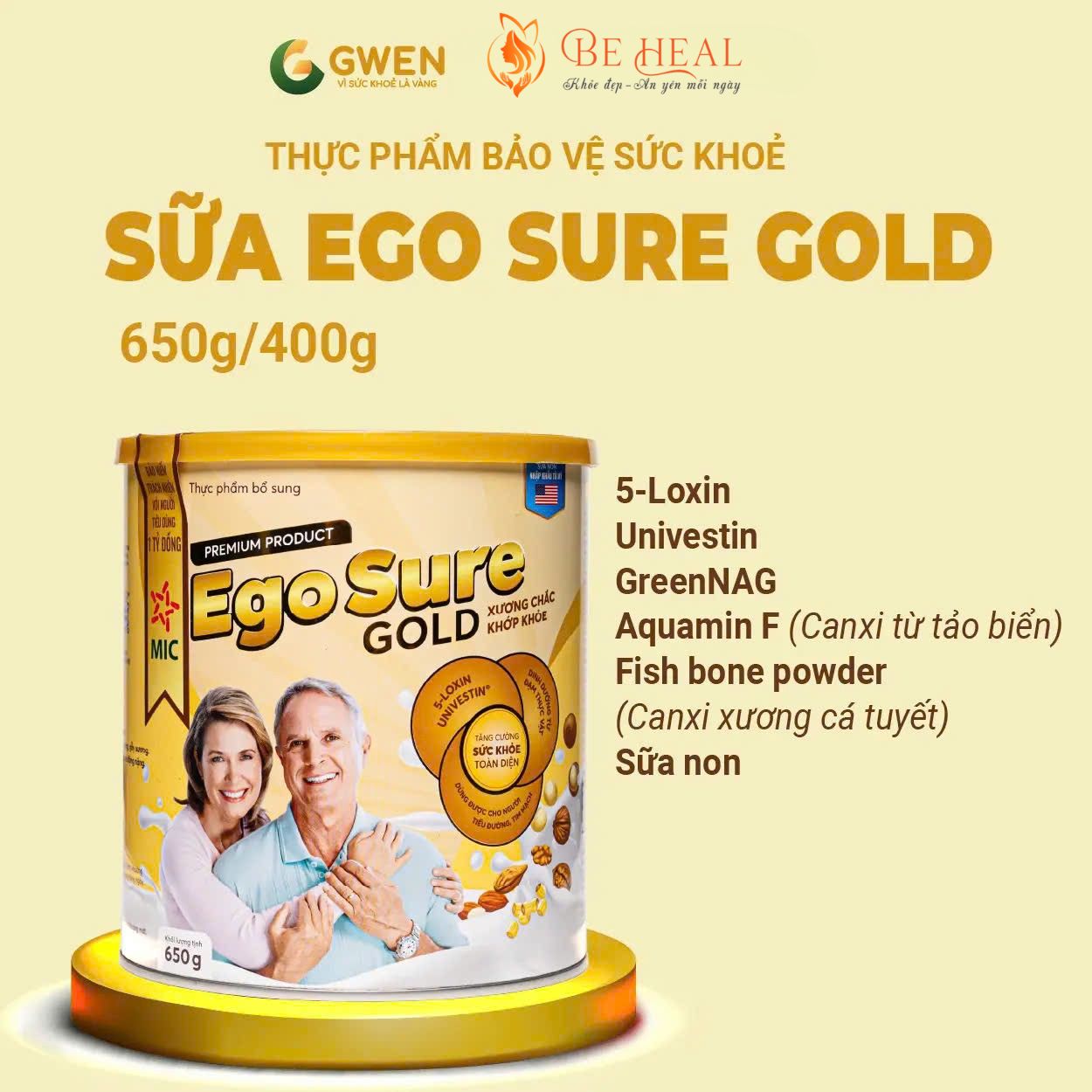 Sữa hạt xương khớp Ego Sure Gold (650g)