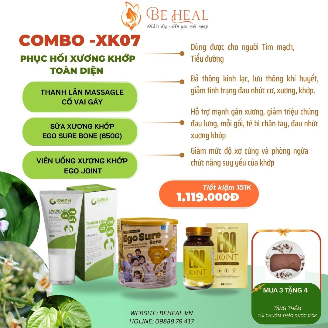 Combo XK-07: Phục hồi xương khớp toàn diện
