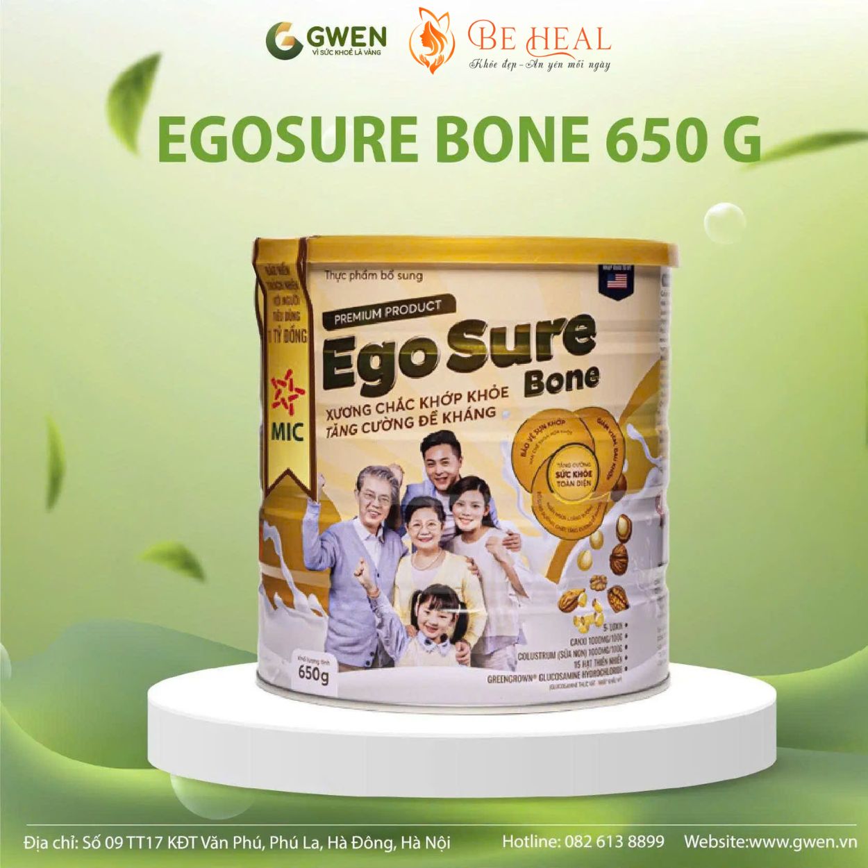 Sữa hạt Xương khớp Ego Sure Bone (650g)