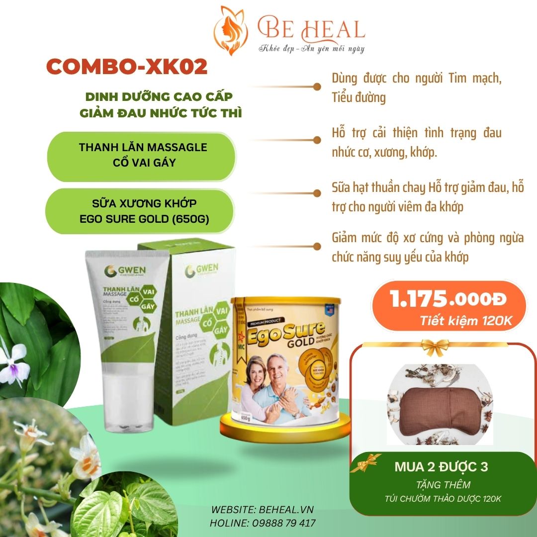 Combo XK-02 : Dinh dưỡng cao cấp -Giảm đau nhức tức thì