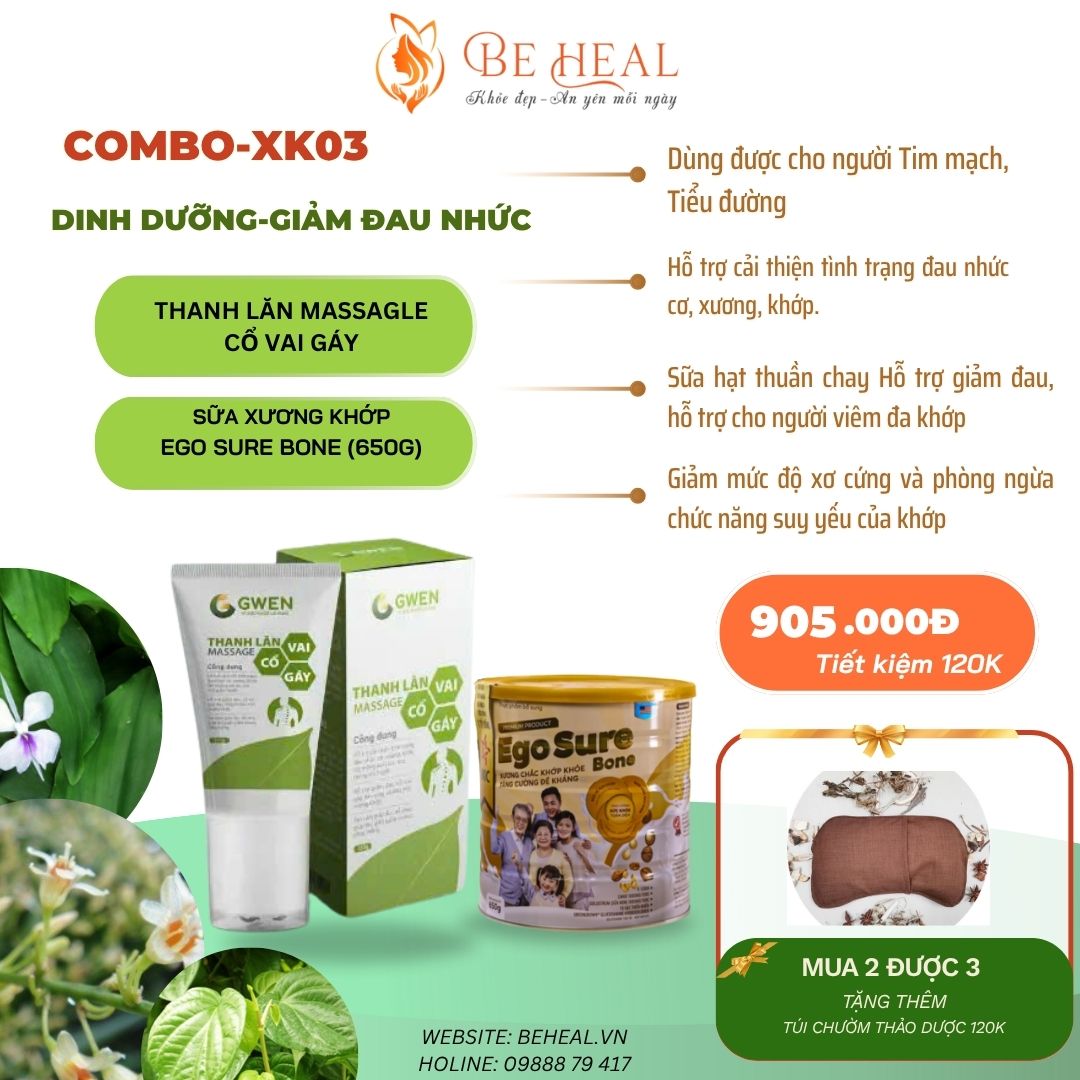Combo XK-03: Dinh dưỡng-Giảm đau nhức