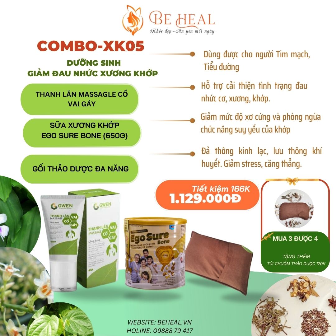 Combo XK-05: Dưỡng sinh-Giảm đau nhức xương khớp