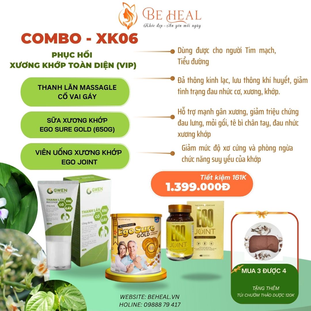 Combo XK-06: Phục hồi xương khớp toàn diện (VIP)