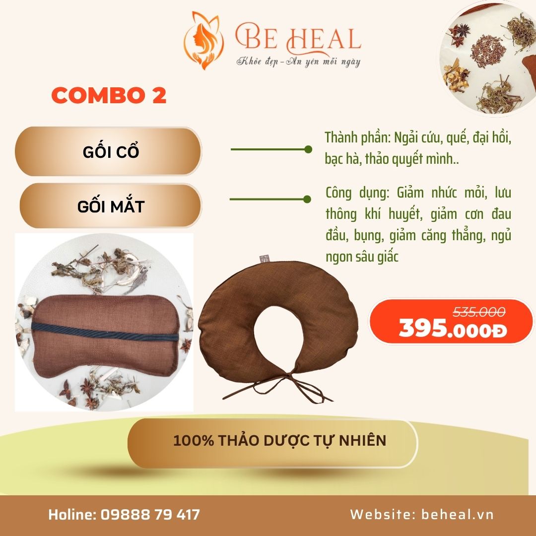 Combo 2: 2 SP: Gối cổ+ gối mắt